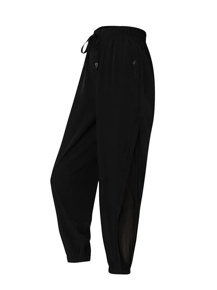 メッシュ入りカジュアルロングパンツ