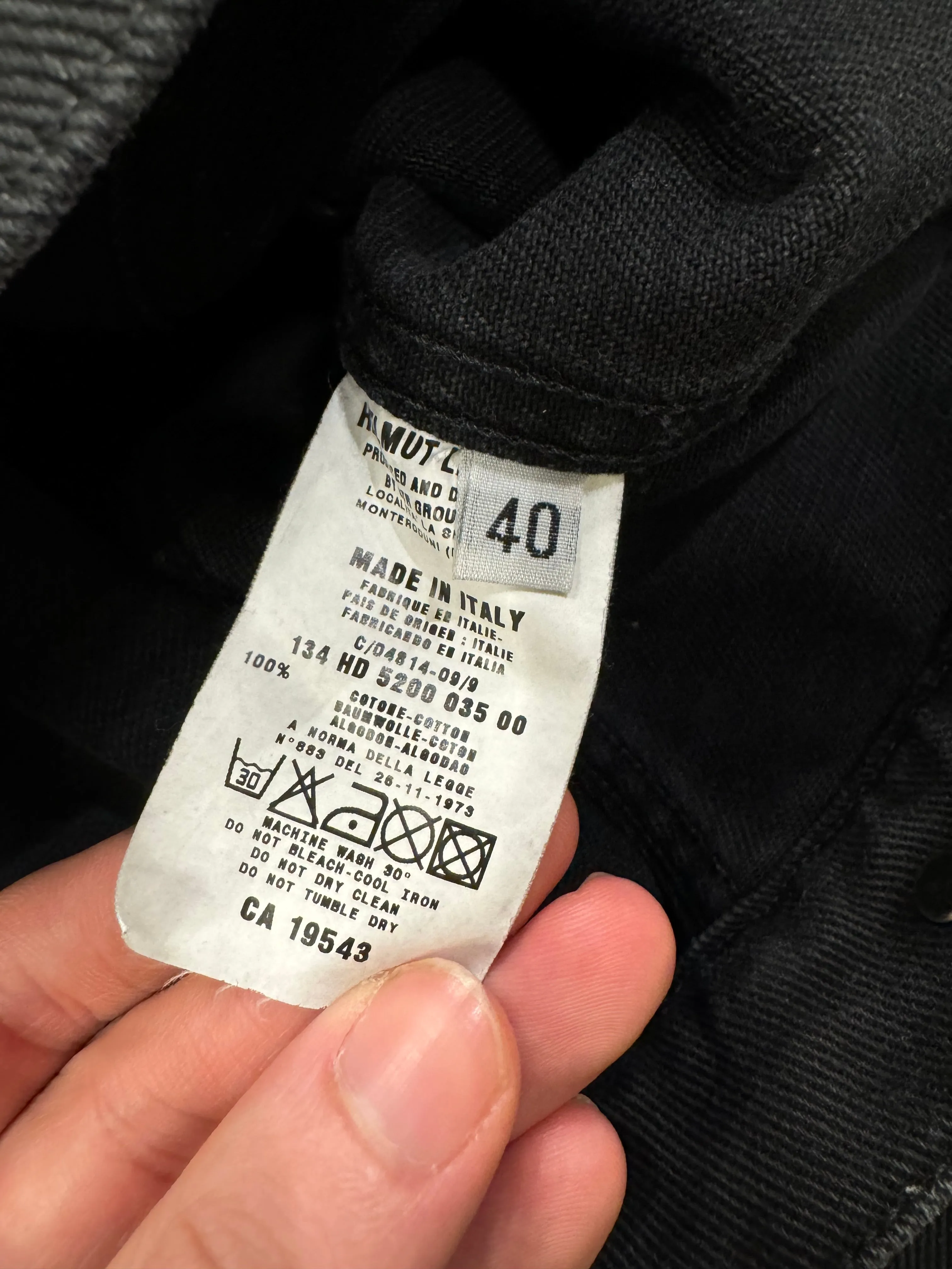 1990s Helmut Lang coated denim jacket