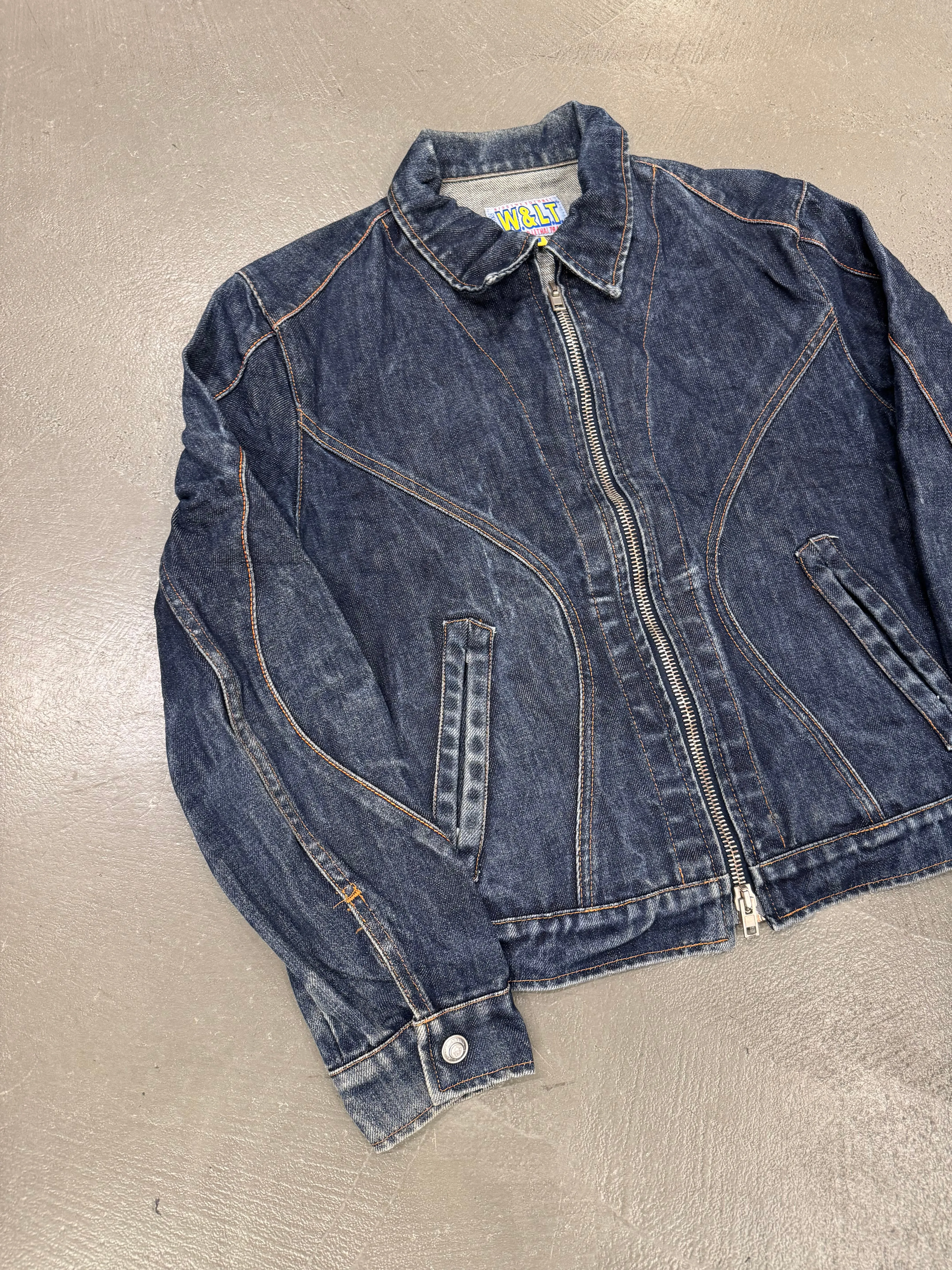 1990s Walter Van Beirendonck paneled denim jacket