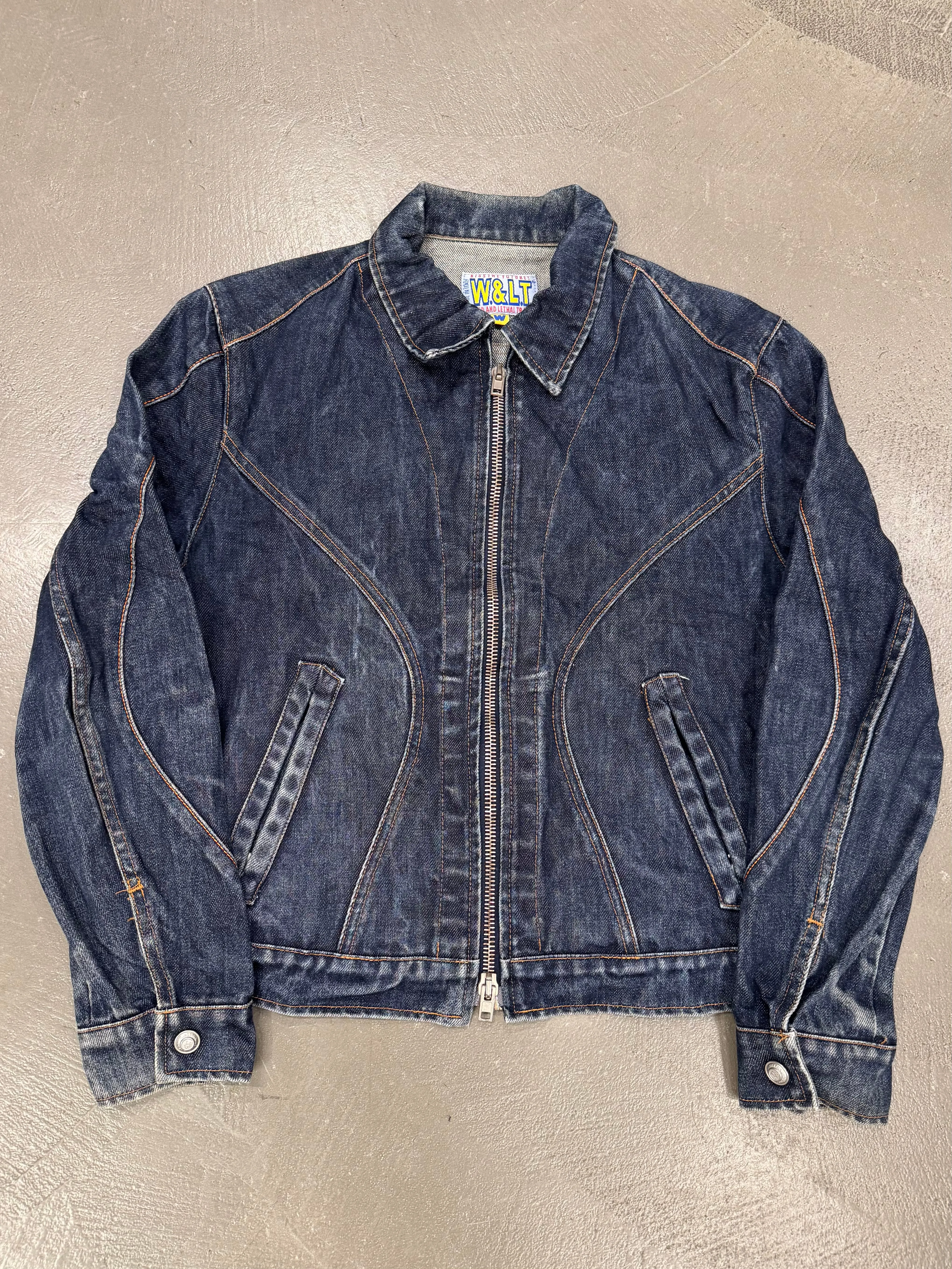 1990s Walter Van Beirendonck paneled denim jacket