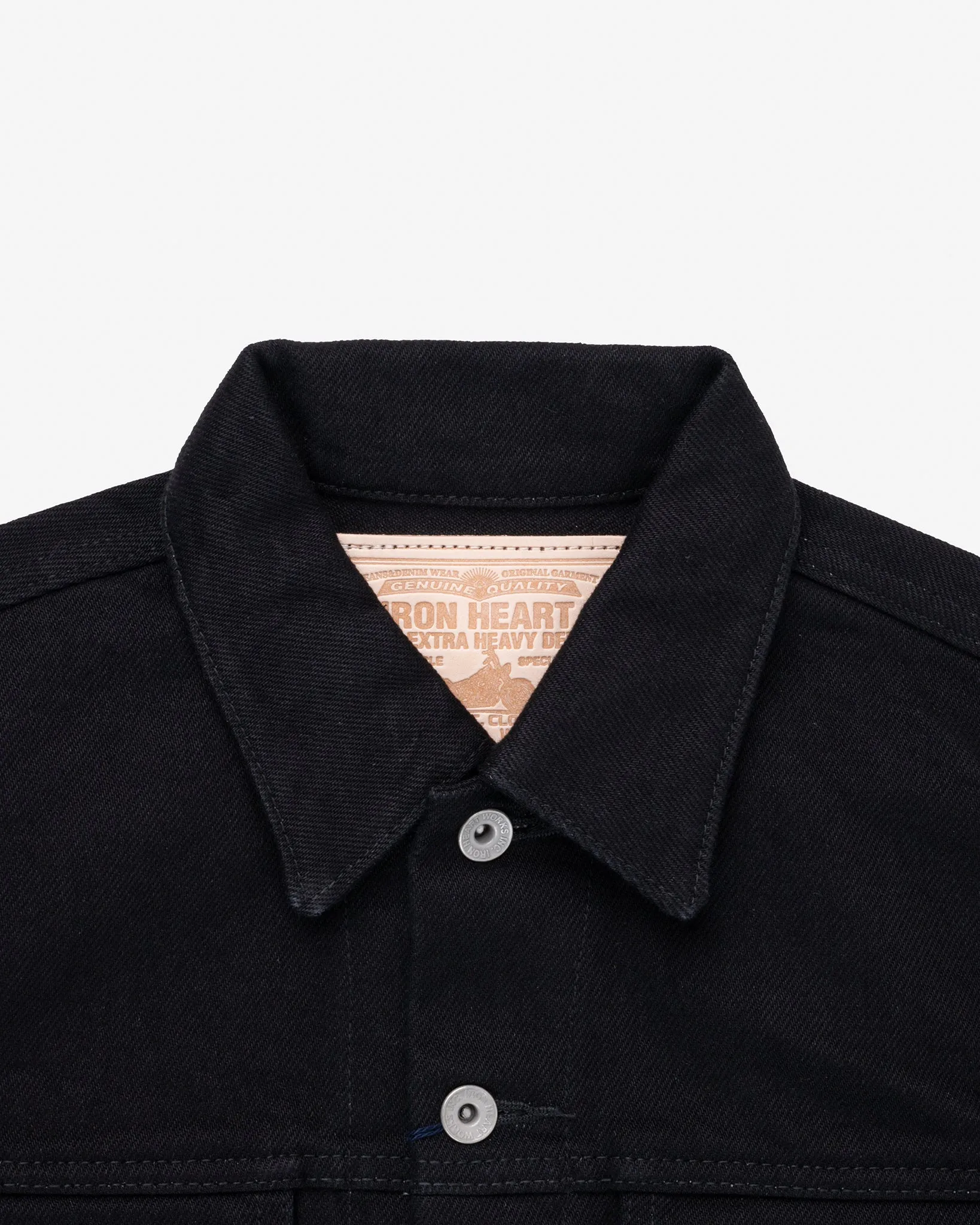 21oz Selvedge Denim Modified Type III Jacket - Superblack (Fades To Grey)