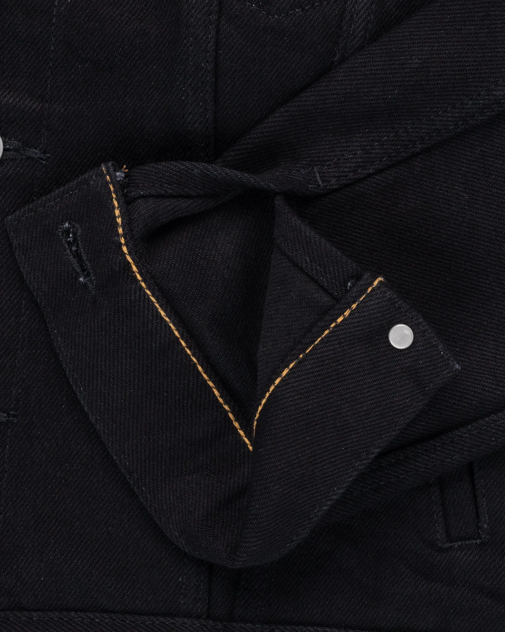 21oz Selvedge Denim Modified Type III Jacket - Superblack (Fades To Grey)