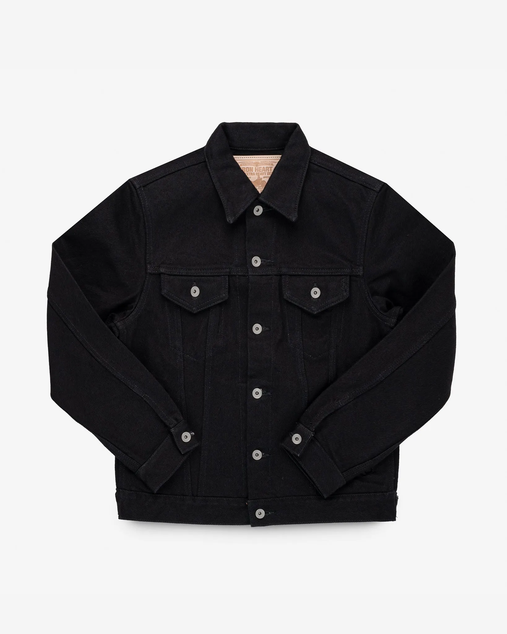 21oz Selvedge Denim Modified Type III Jacket - Superblack (Fades To Grey)