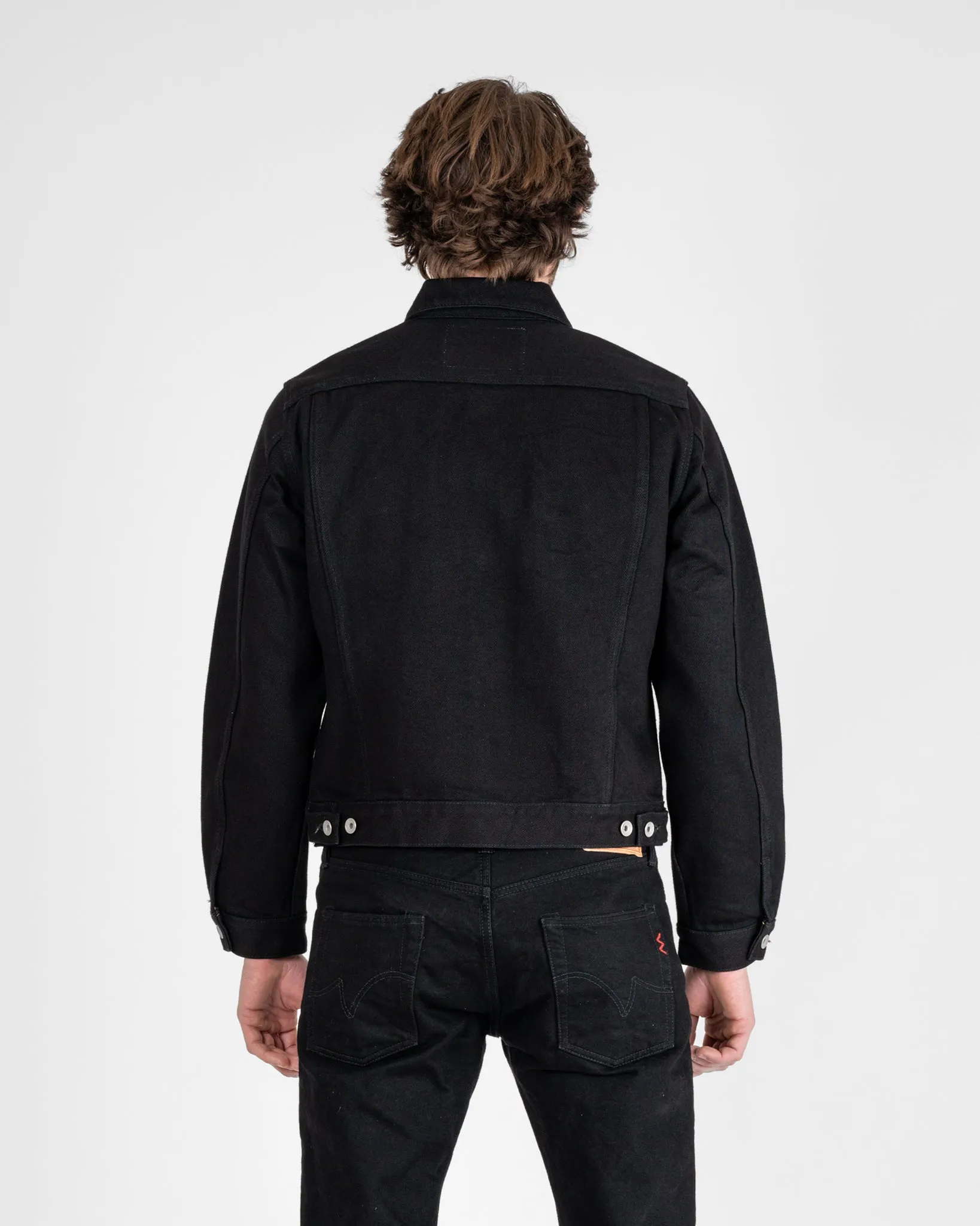 21oz Selvedge Denim Modified Type III Jacket - Superblack (Fades To Grey)