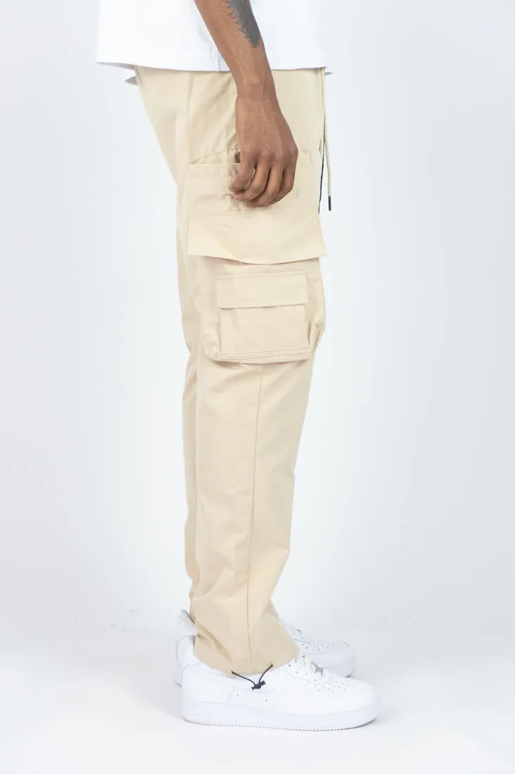 459R Double Cords Nylon Cargo Pants - Khaki