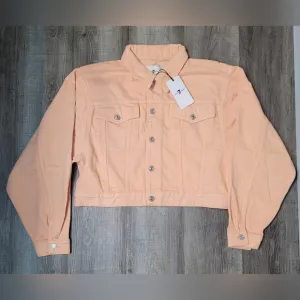 7 for All Mankind Cropped Trucker Denim Jacket Women's XL
