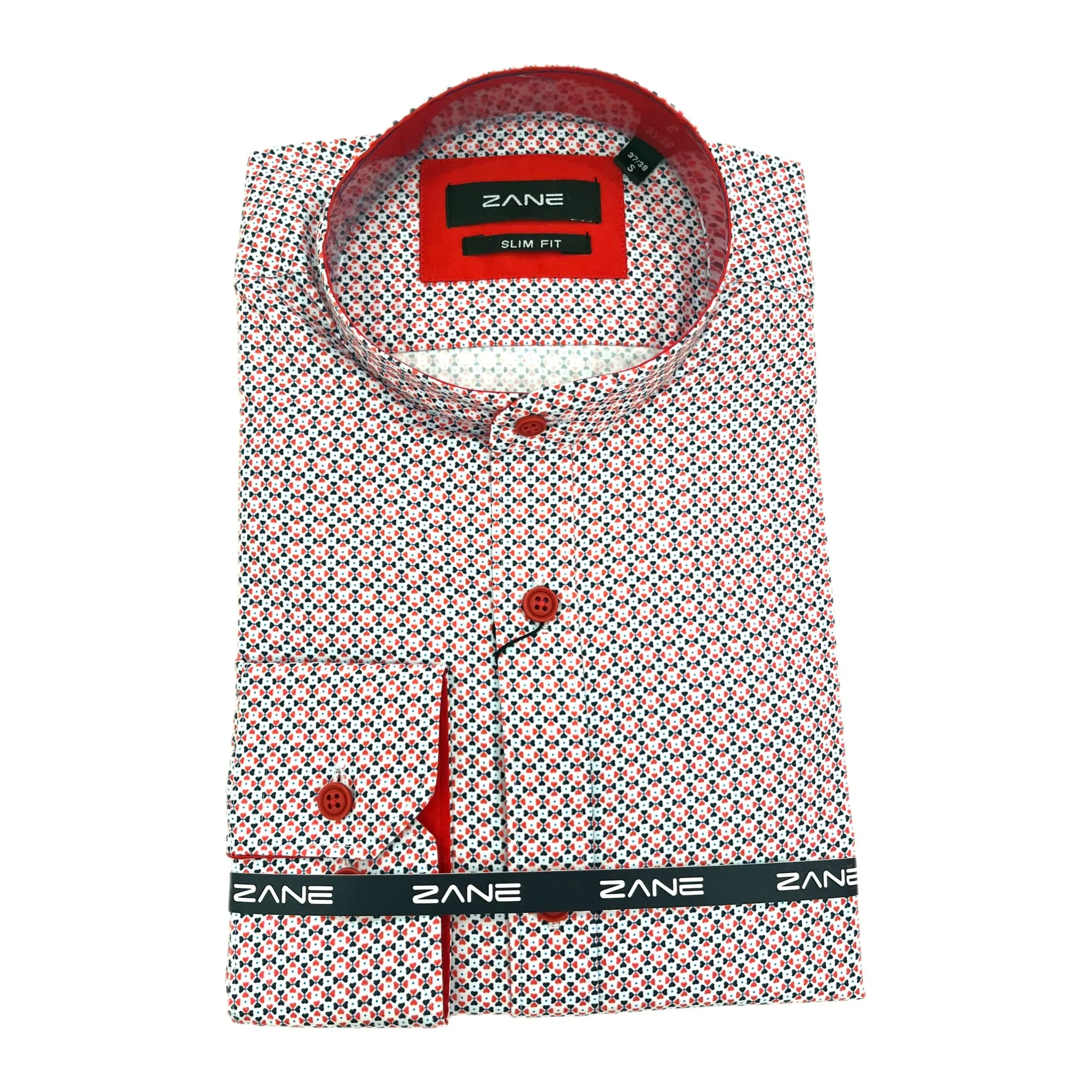 880576 Band Collar Blue & Red