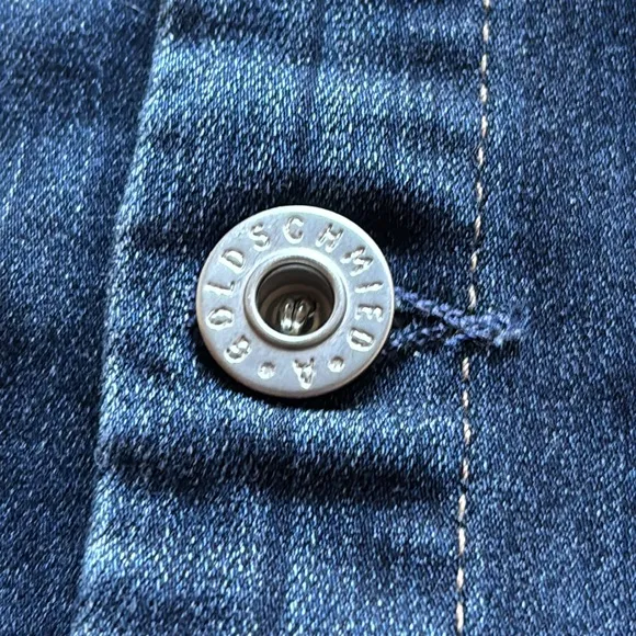 Adriano Goldschmied AG Dark Wash Robyn Denim Trucker Jacket Made in USA Sz S