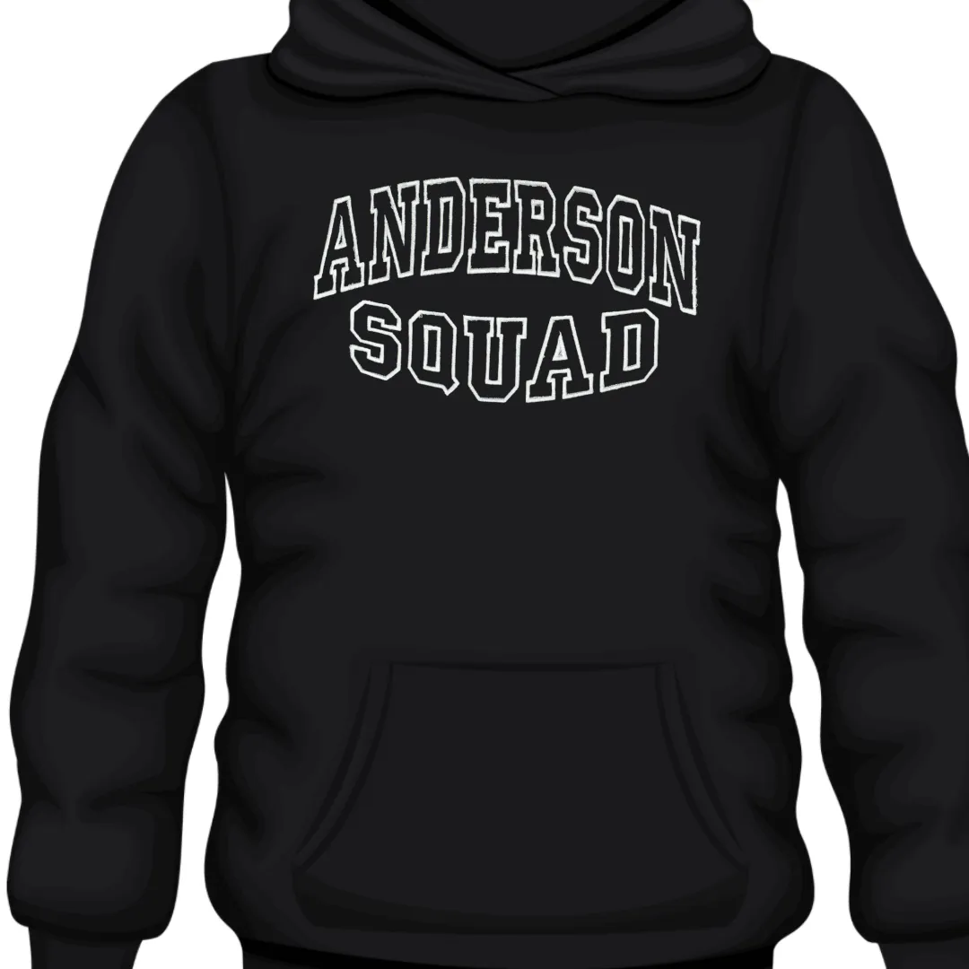 Adult Hoodie (w/ drawstrings) - Varsity Curve