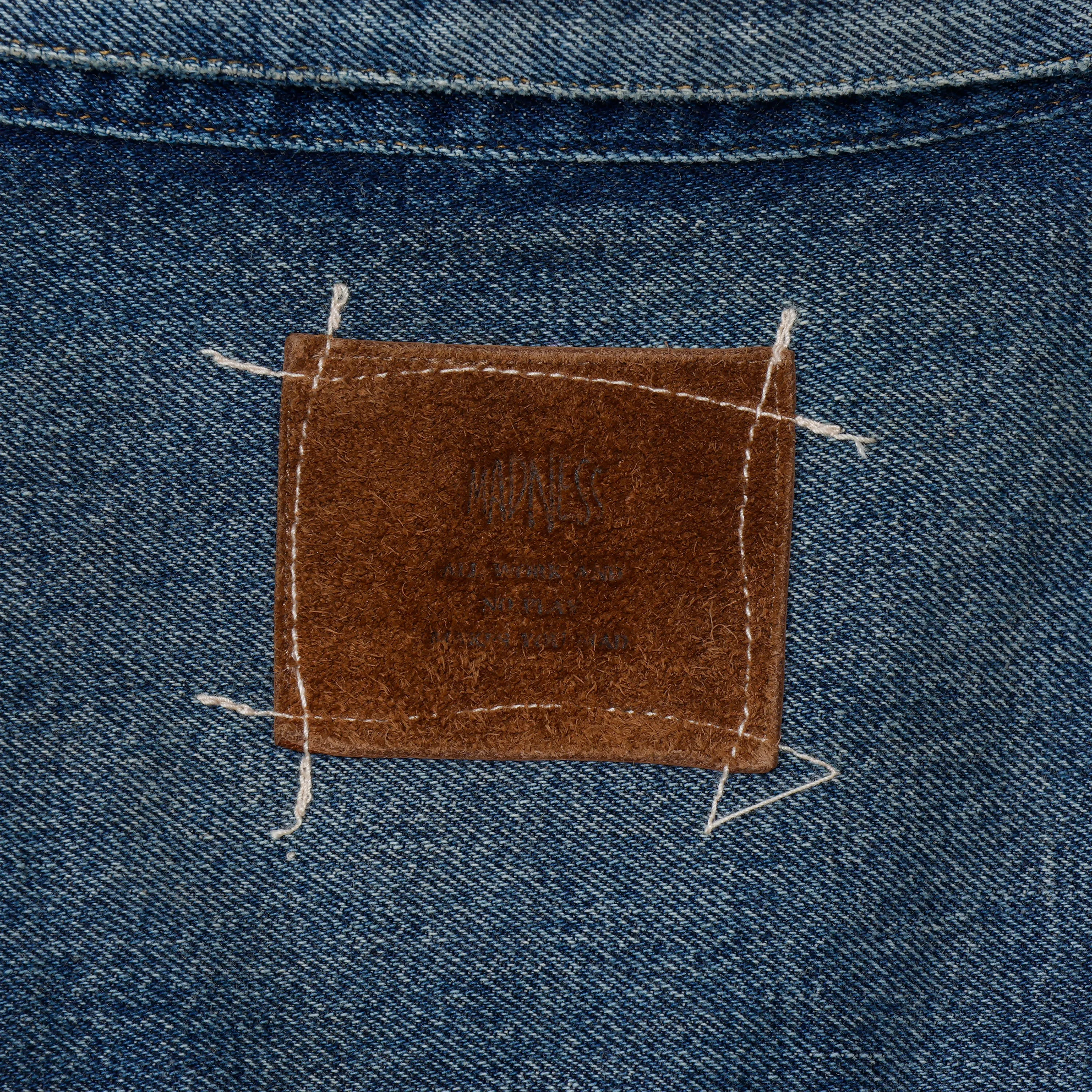 AGING TYPE-I DENIM TRUCKER (DAMAGED AND REPAIRED FINISH)