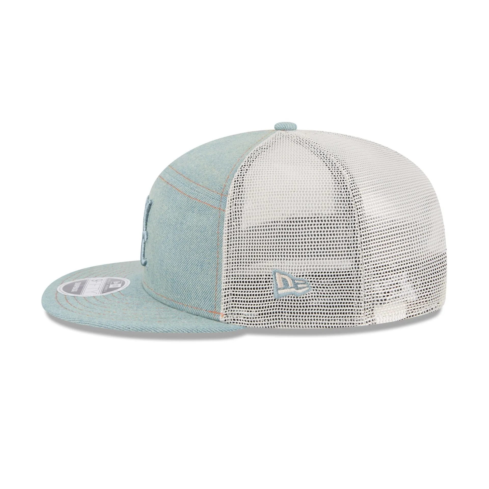 Alabama Crimson Tide Denim 9FIFTY Split Panel Trucker Hat