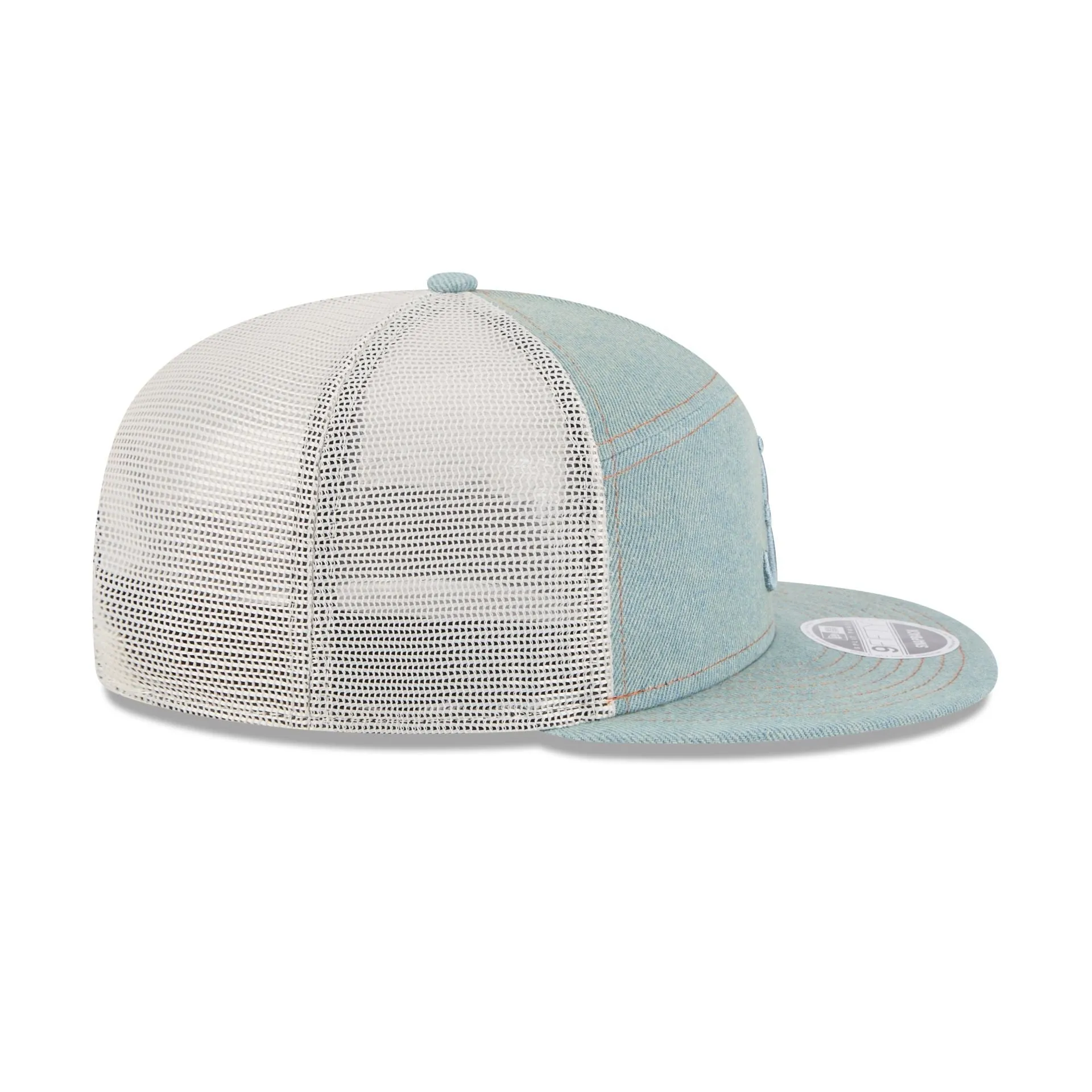 Alabama Crimson Tide Denim 9FIFTY Split Panel Trucker Hat