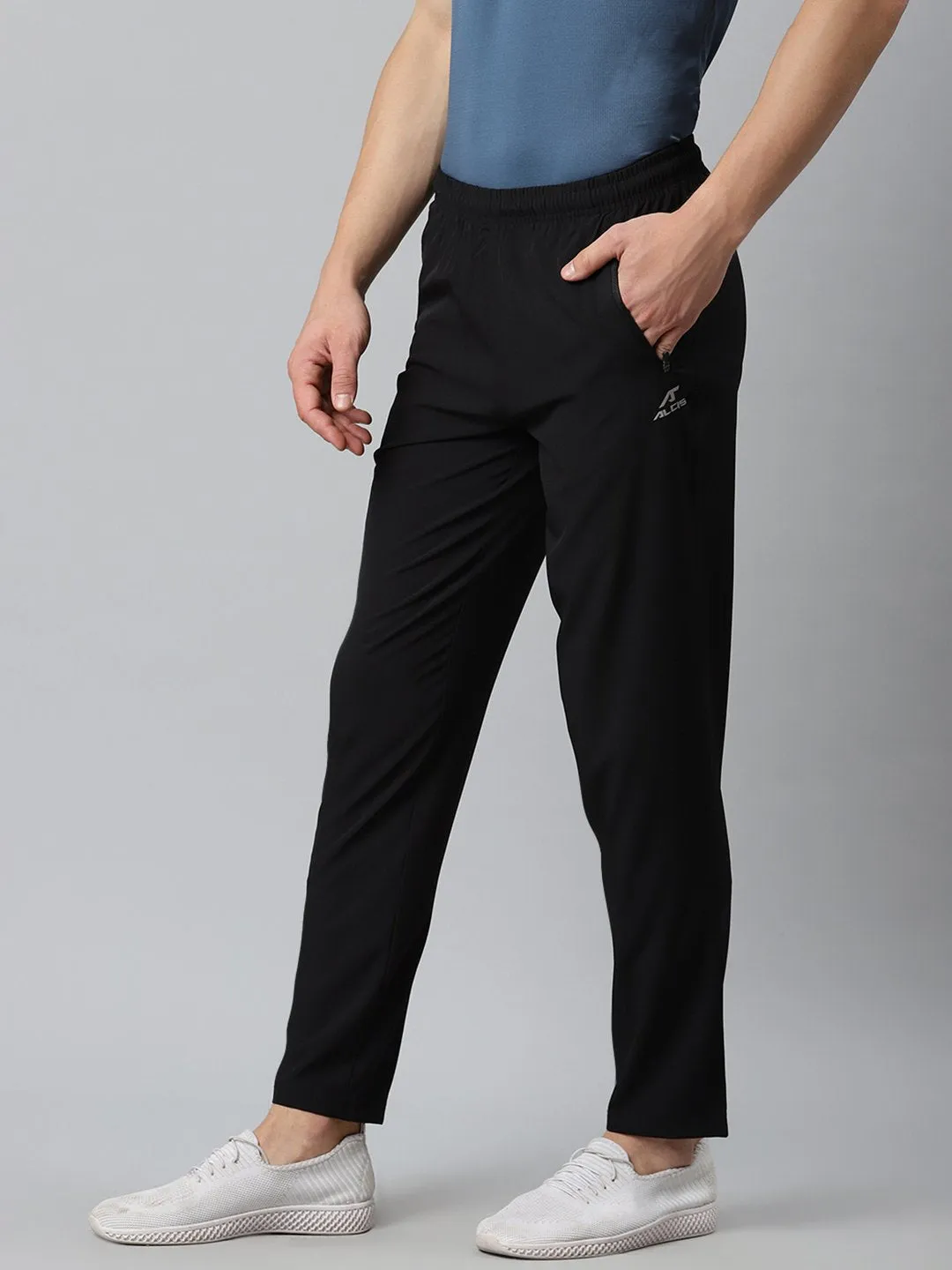 Alcis Men Black Solid Track Pants