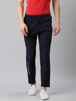 Alcis Men Navy Blue Solid Track Pants