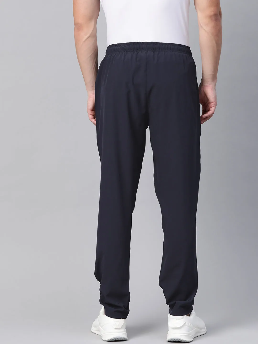 Alcis Men Navy Blue Solid Track Pants