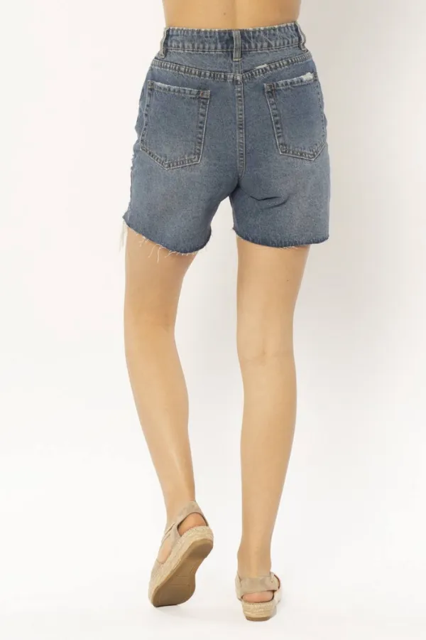 Amuse Bella WVN Denim Short - WIN Worn Indigo