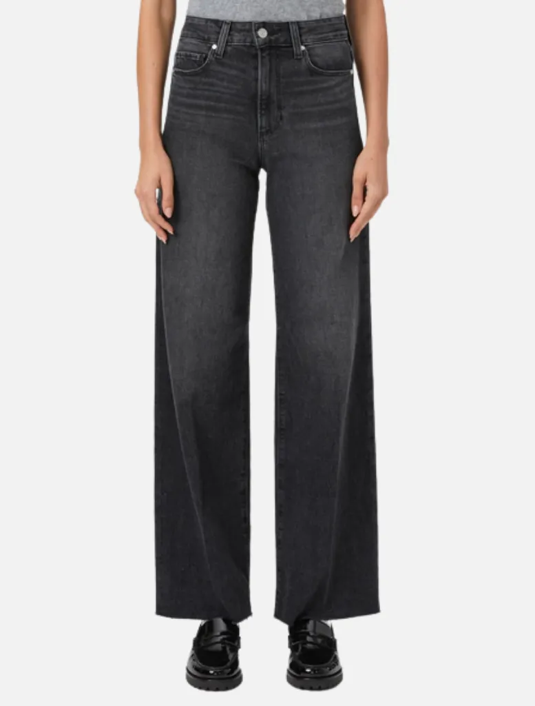 Anessa 31" Wide Leg Jean - Viper Black Distressed