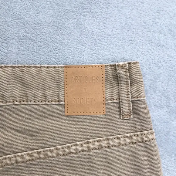 Articles of Society 2 Pair Tan &amp; Cream Demin Shorts Size 26 New