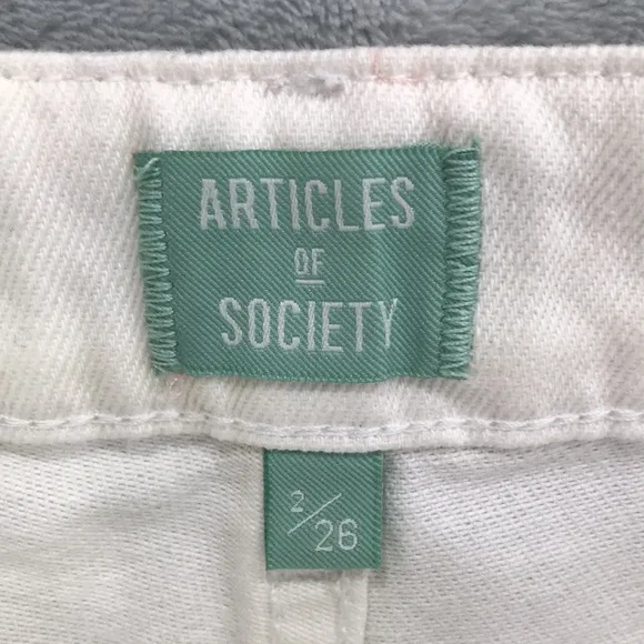 Articles of Society 2 Pair Tan &amp; Cream Demin Shorts Size 26 New