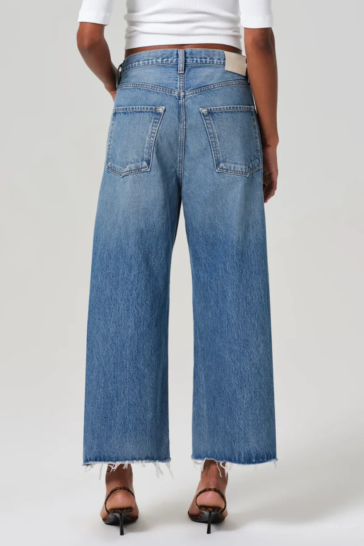 Ayla Raw Hem Crop in Solano