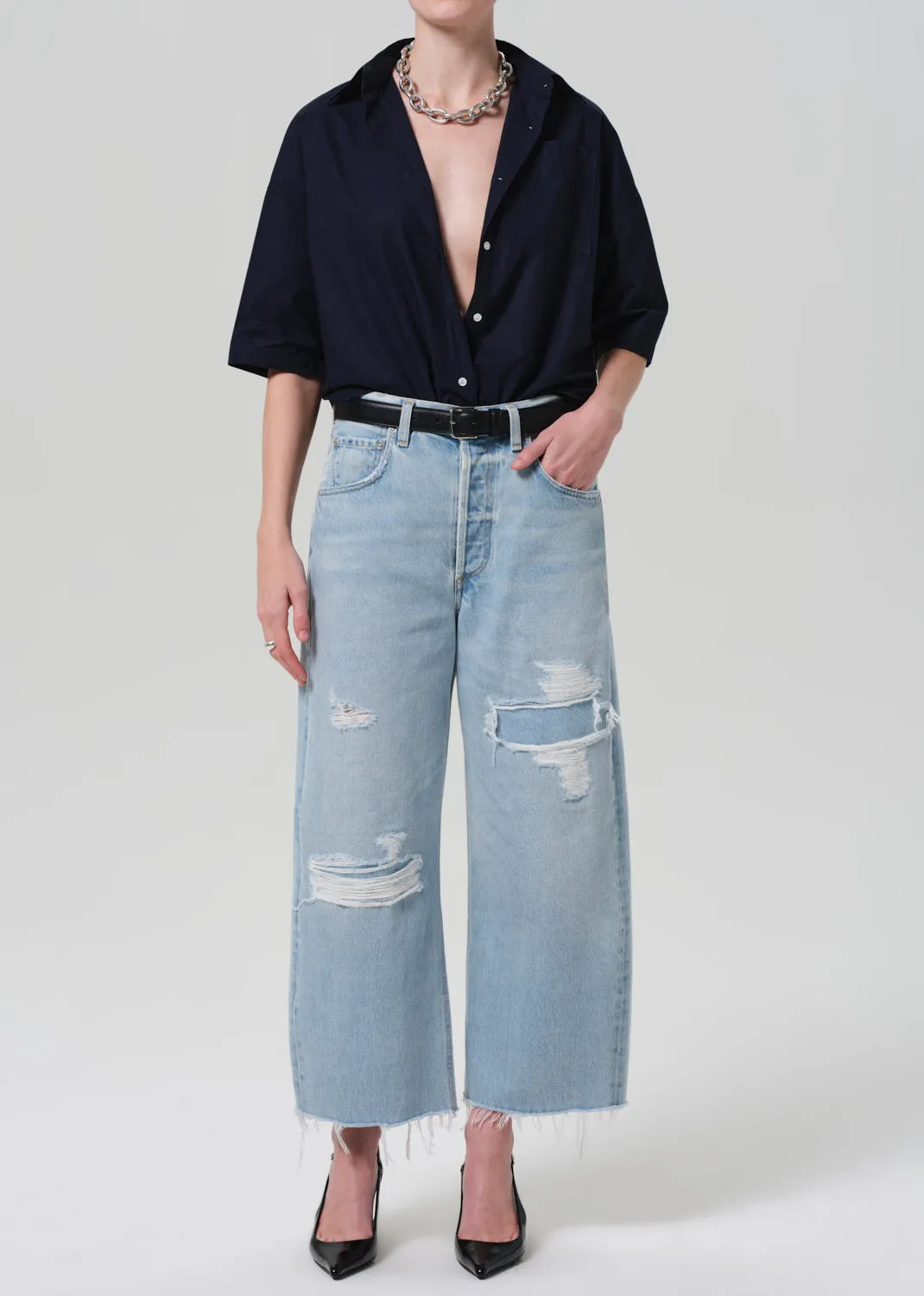 AYLA RAW HEM CROP