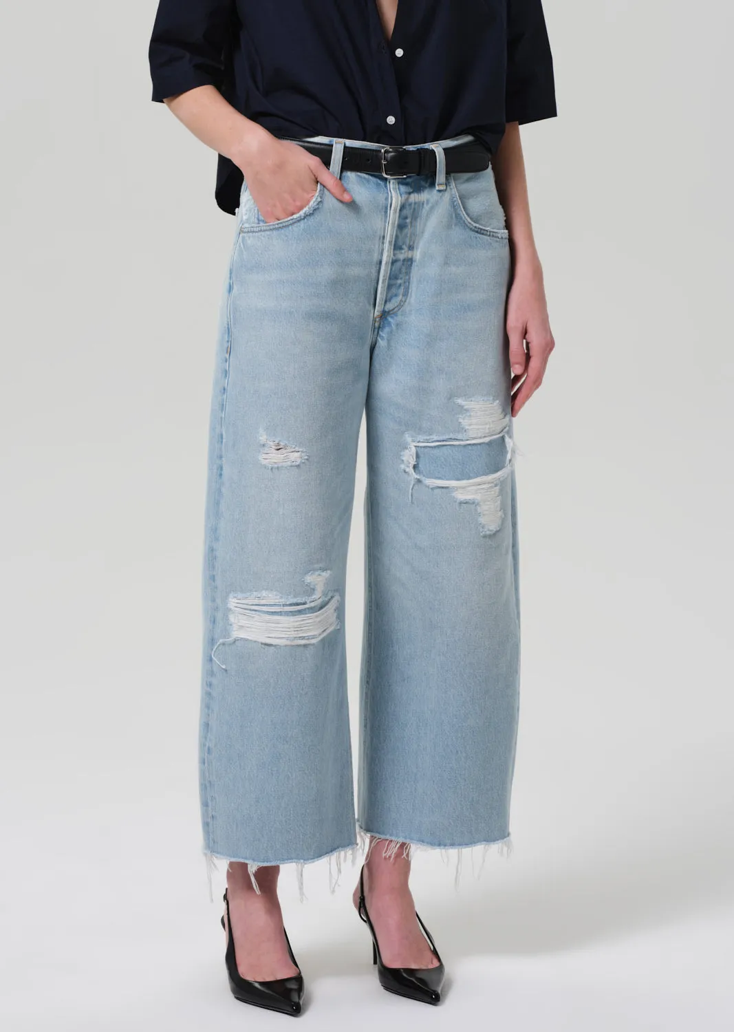 AYLA RAW HEM CROP