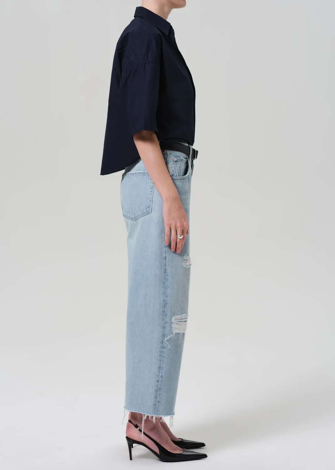 AYLA RAW HEM CROP