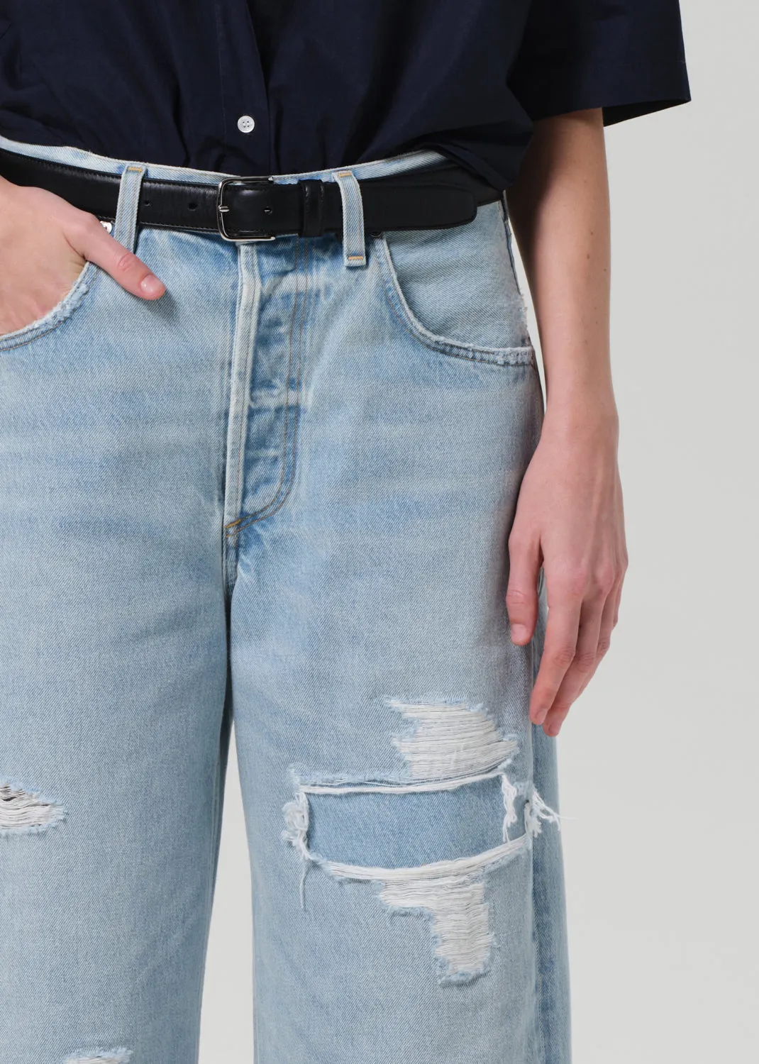 AYLA RAW HEM CROP
