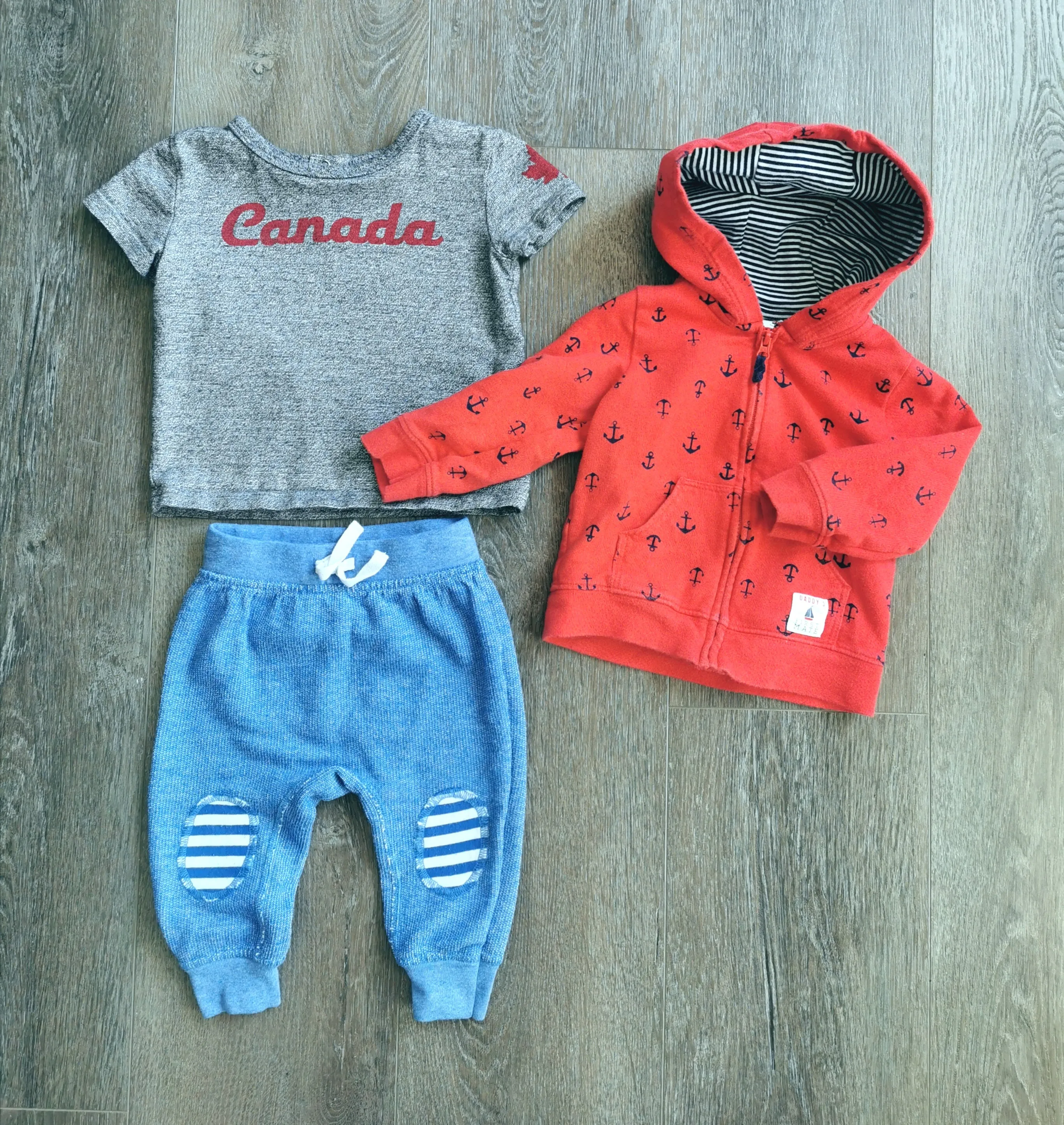 BABY BOY SIZE 3/9 MONTHS - CAT & JACK, ROOTS, CARTER'S, 3 Piece Mix N Match Fall Outfit VGUC B14
