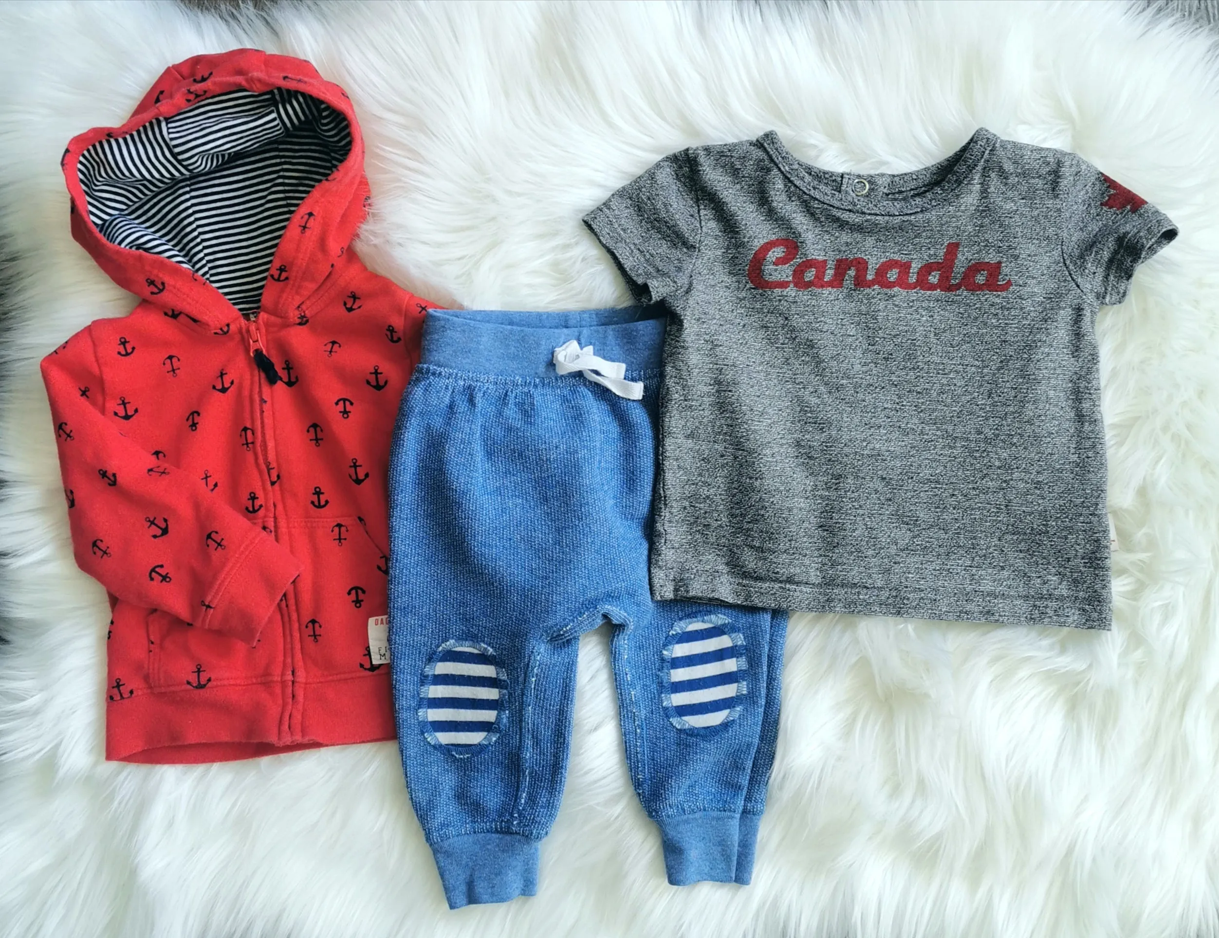 BABY BOY SIZE 3/9 MONTHS - CAT & JACK, ROOTS, CARTER'S, 3 Piece Mix N Match Fall Outfit VGUC B14