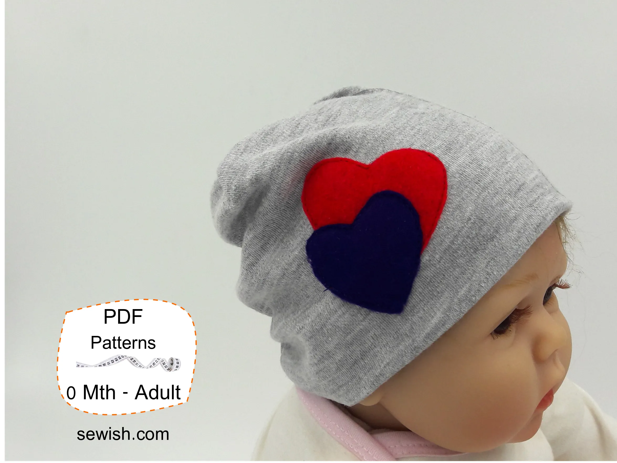 Baby Harem Pants & Baby Hat Slouchy Beanie Sewing Patterns. Sizes 0 Month-6 YEARS