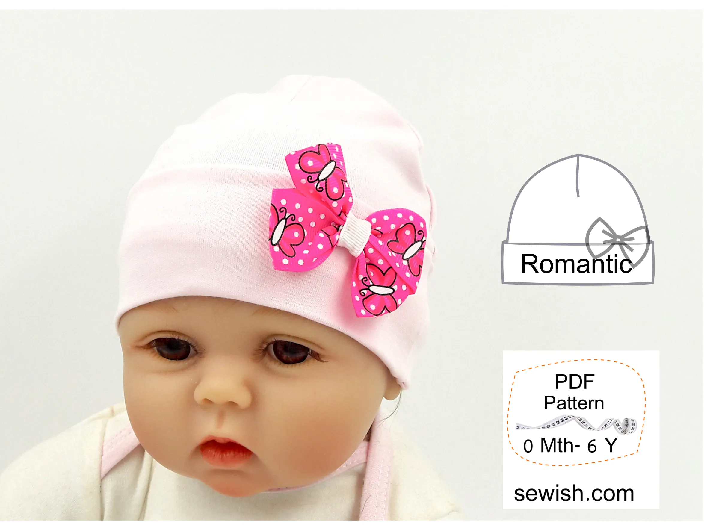 Baby Harem Pants Sewing Patterns, Baby Hat Beanie Sewing Patterns, Sizes 0 Month-6 YEARS