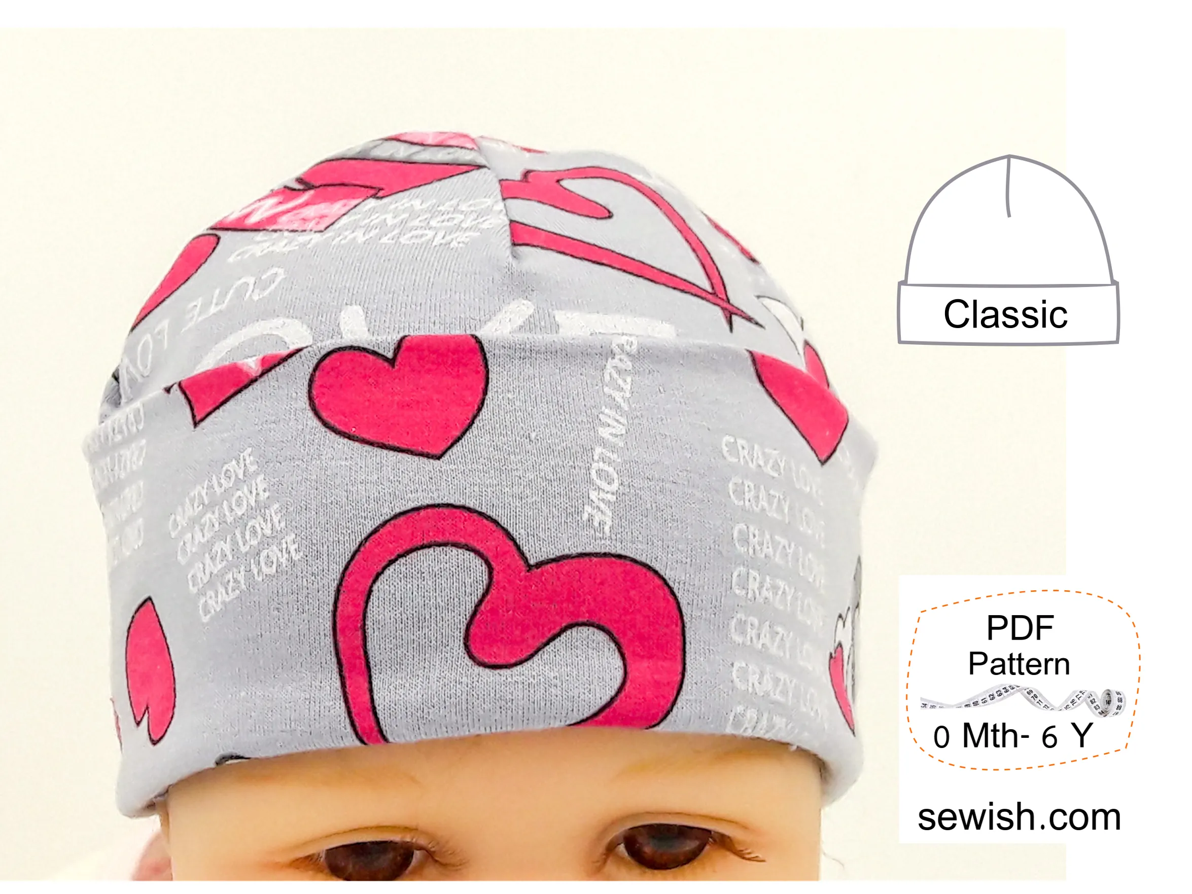 Baby Harem Pants Sewing Patterns, Baby Hat Beanie Sewing Patterns, Sizes 0 Month-6 YEARS