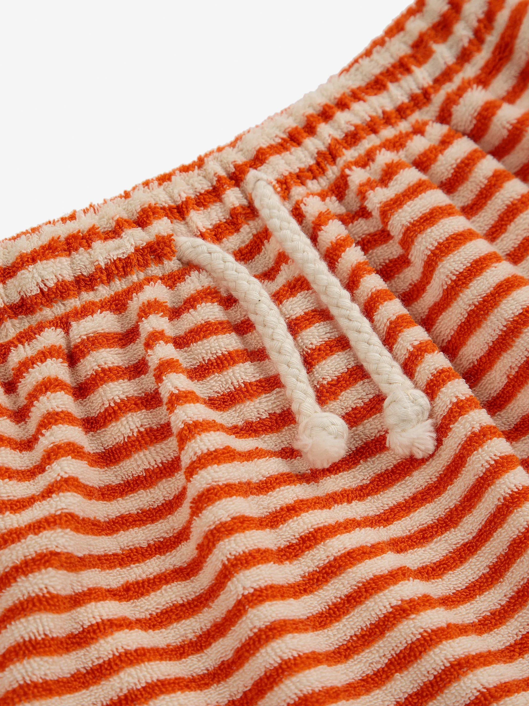 Baby Orange Stripes Terry Harem Pants