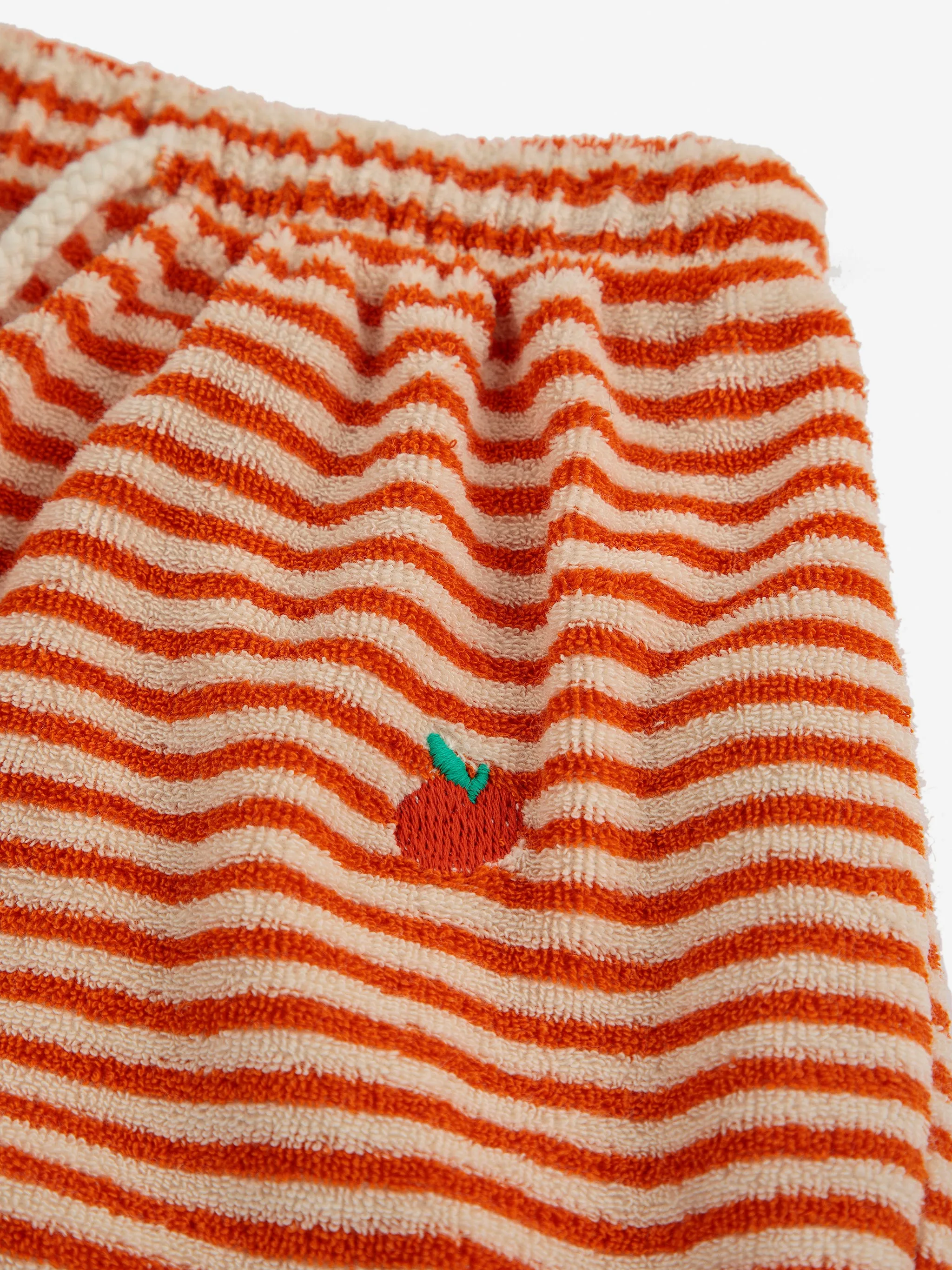 Baby Orange Stripes Terry Harem Pants