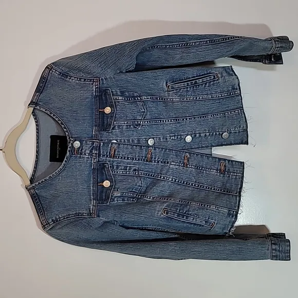 Banana Republic Raw Hem Denim Stylist Jacket Sz S