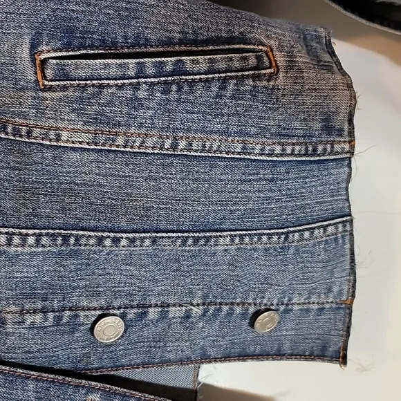 Banana Republic Raw Hem Denim Stylist Jacket Sz S