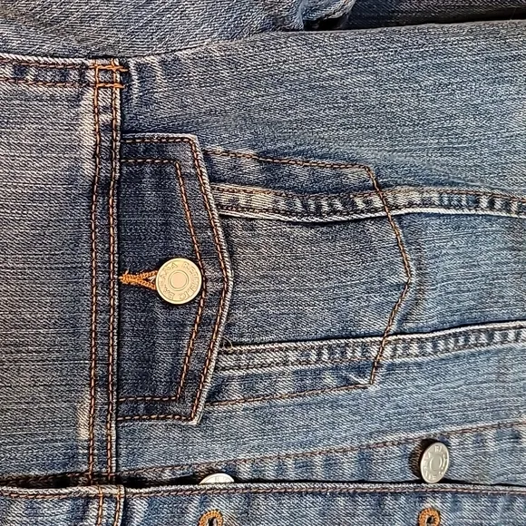 Banana Republic Raw Hem Denim Stylist Jacket Sz S