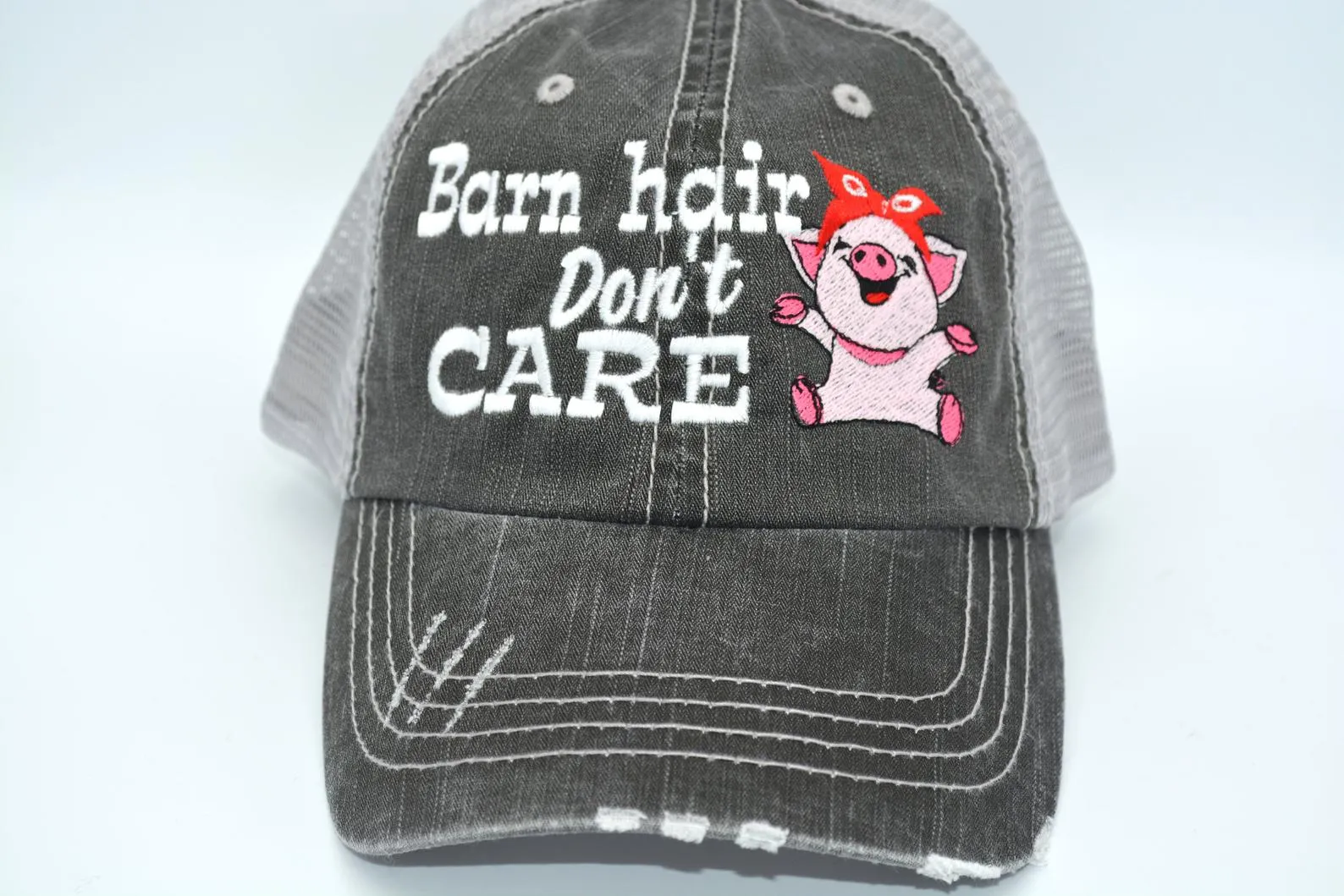 Barn Hair Don't Care Pig Trucker Hat
