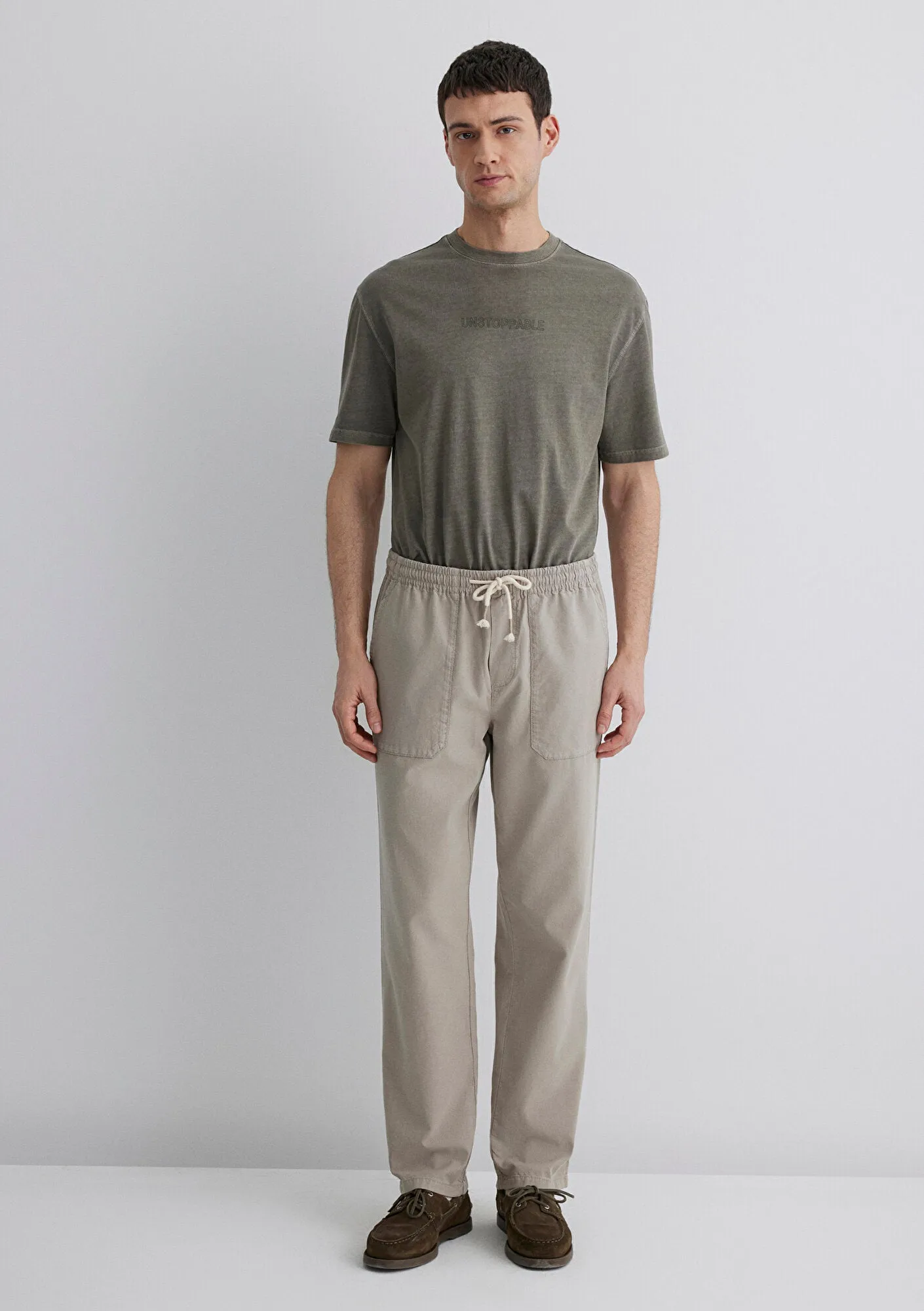 Beige Cargo Pants
