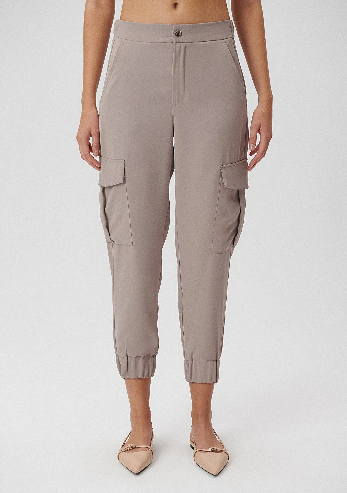 Beige Cargo Pants