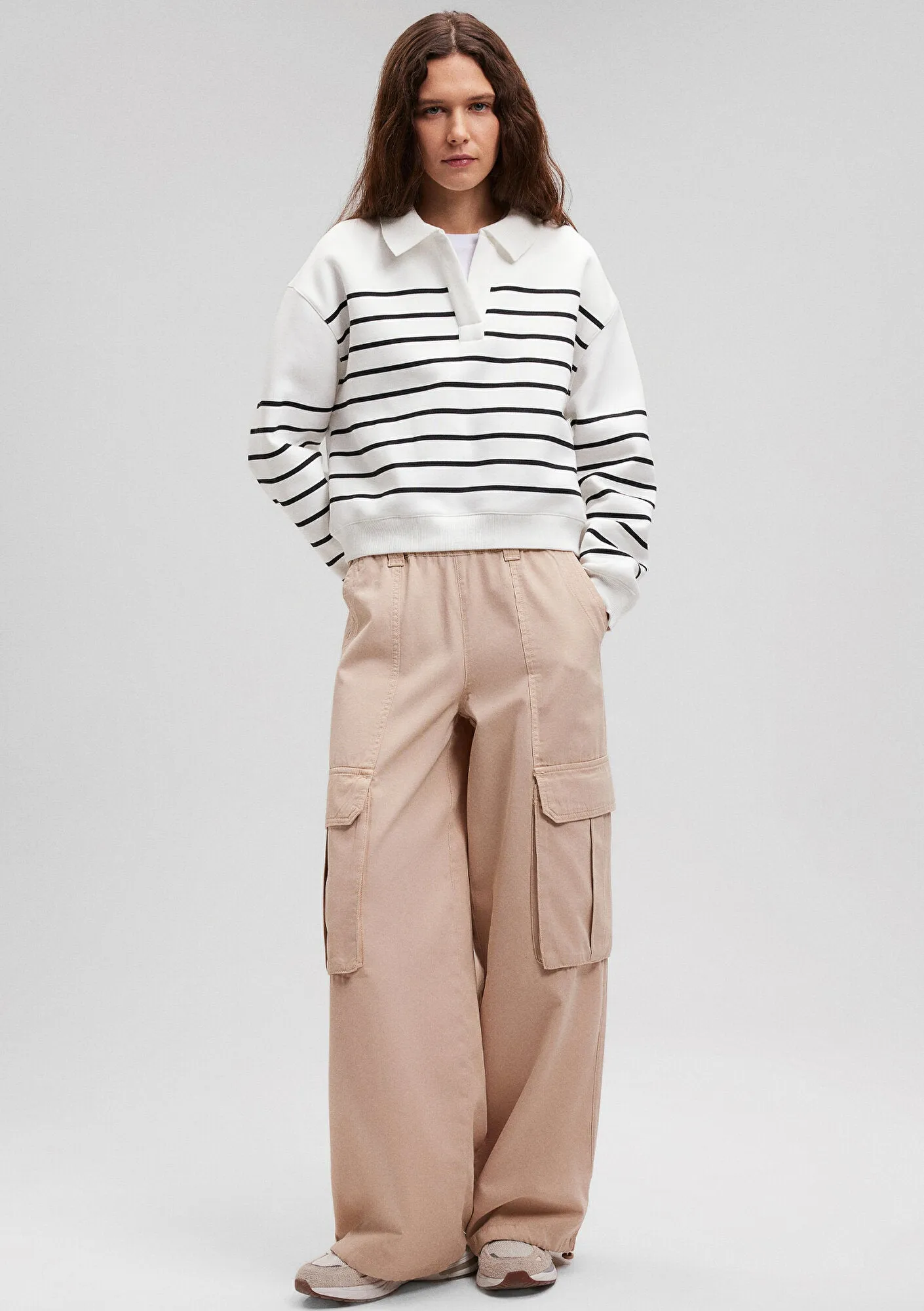 Beige Cargo Pants