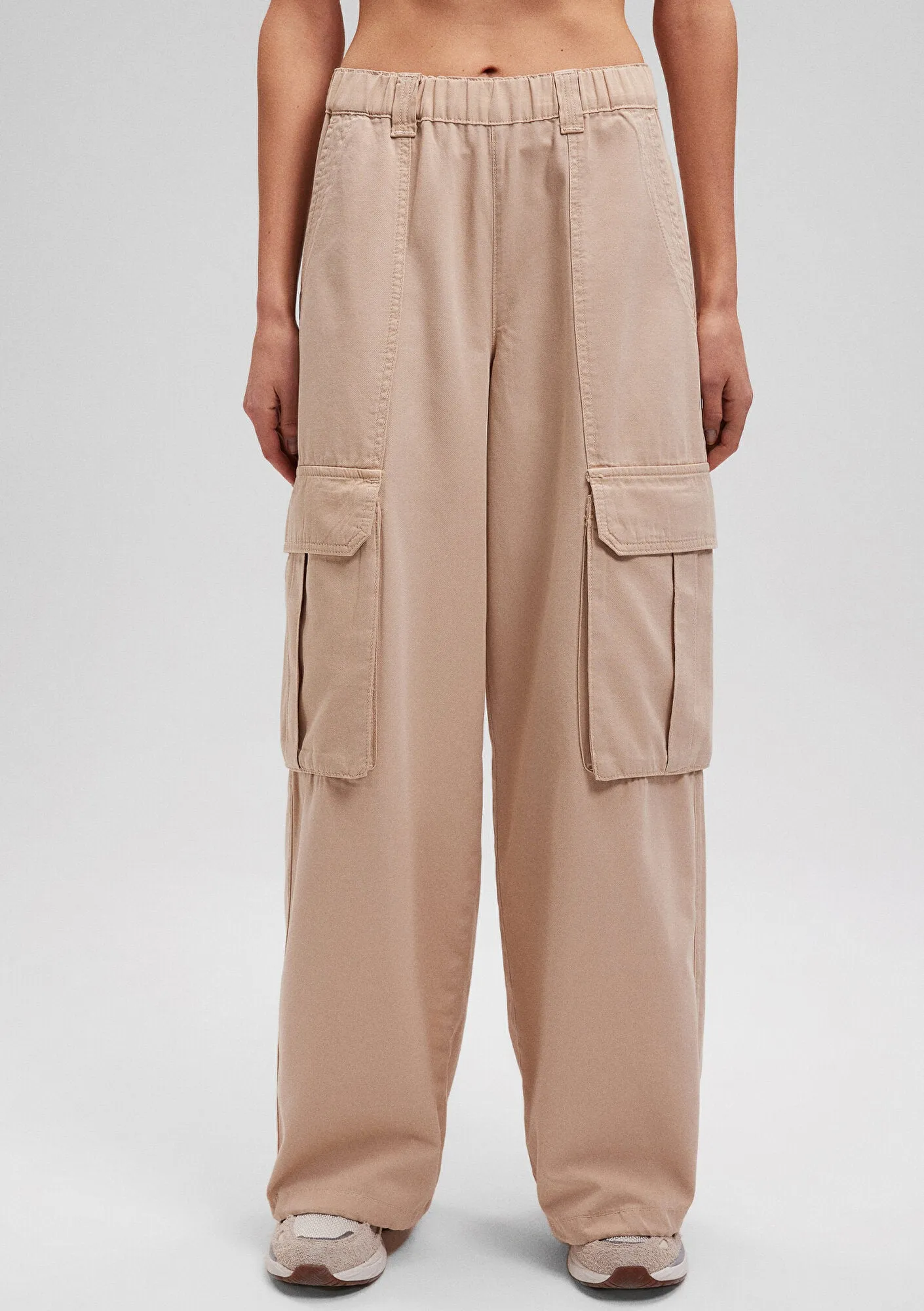 Beige Cargo Pants