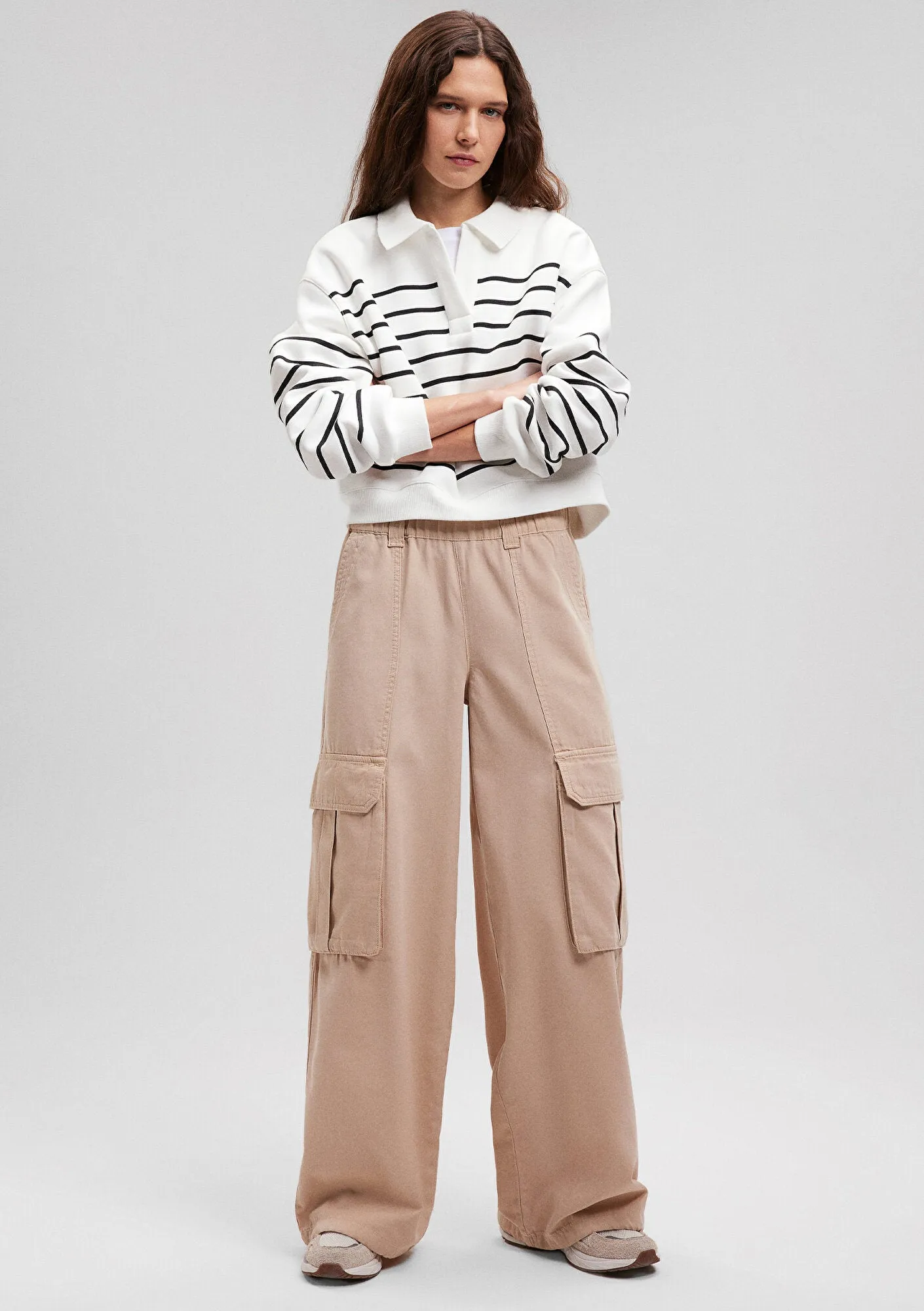 Beige Cargo Pants