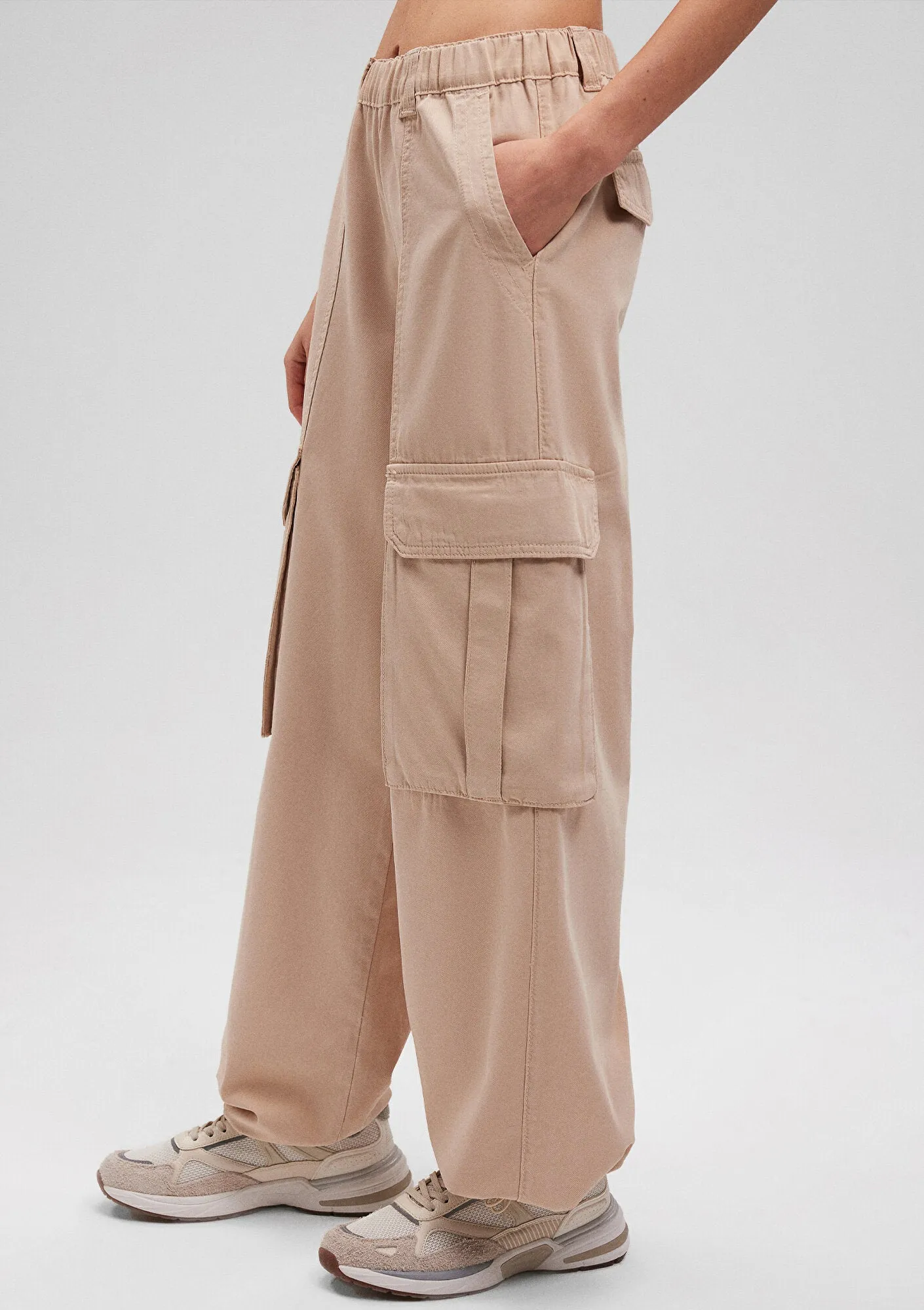 Beige Cargo Pants