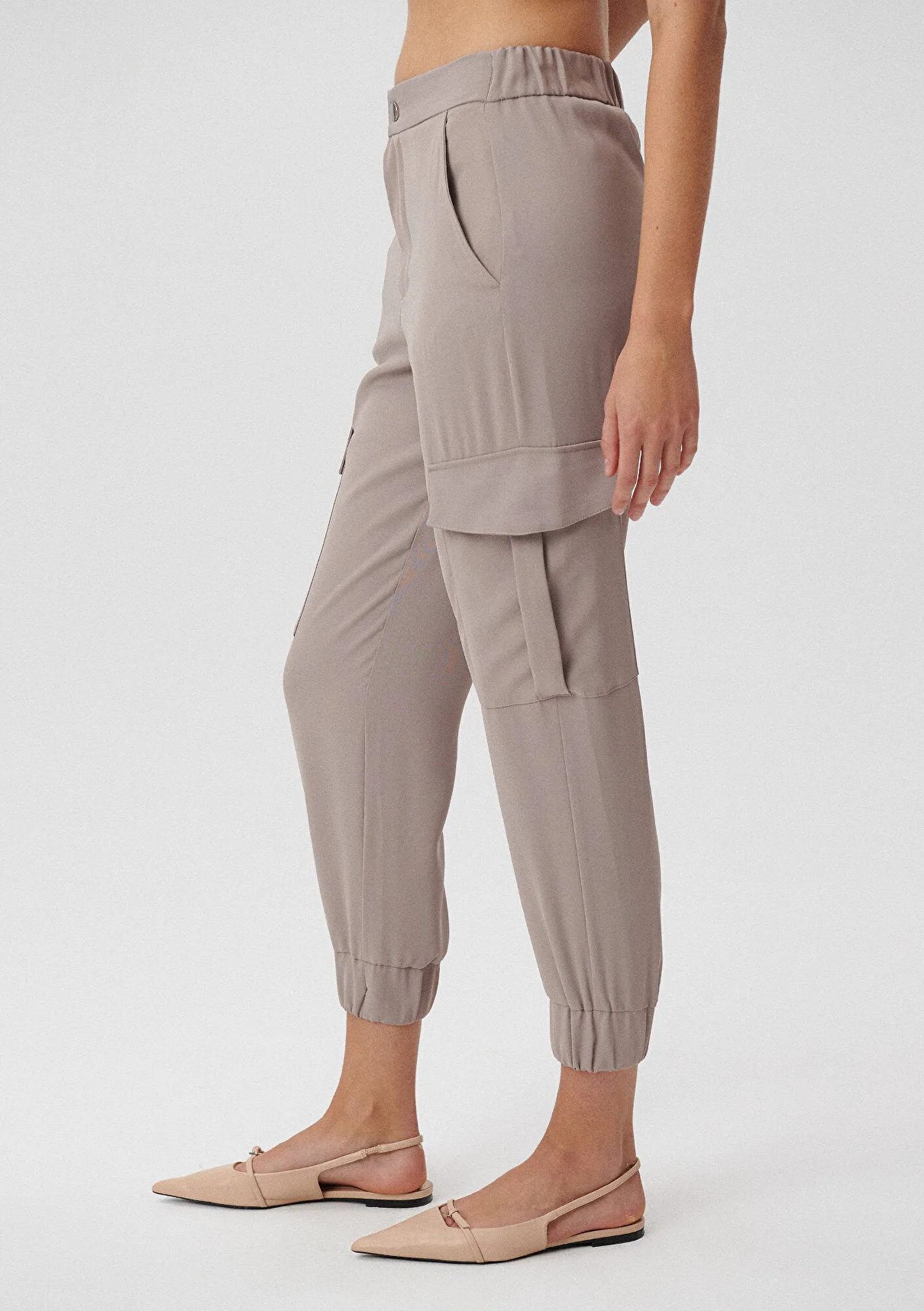 Beige Cargo Pants