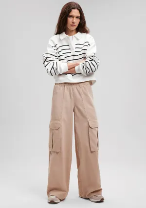 Beige Cargo Pants