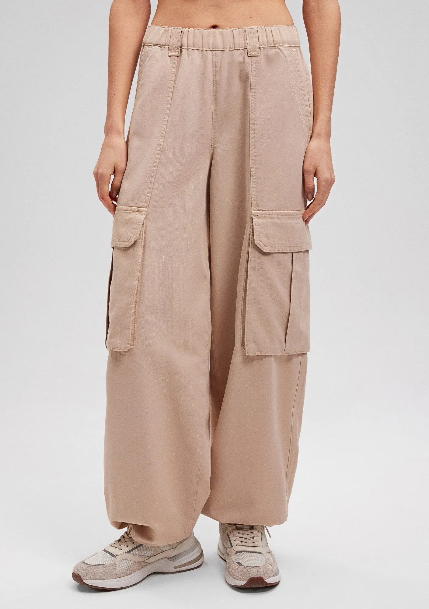 Beige Cargo Pants