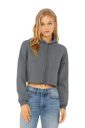 BELLA CANVAS  Women's Sponge Fleece Cropped Fleece Hoodie. BC7502 Storm