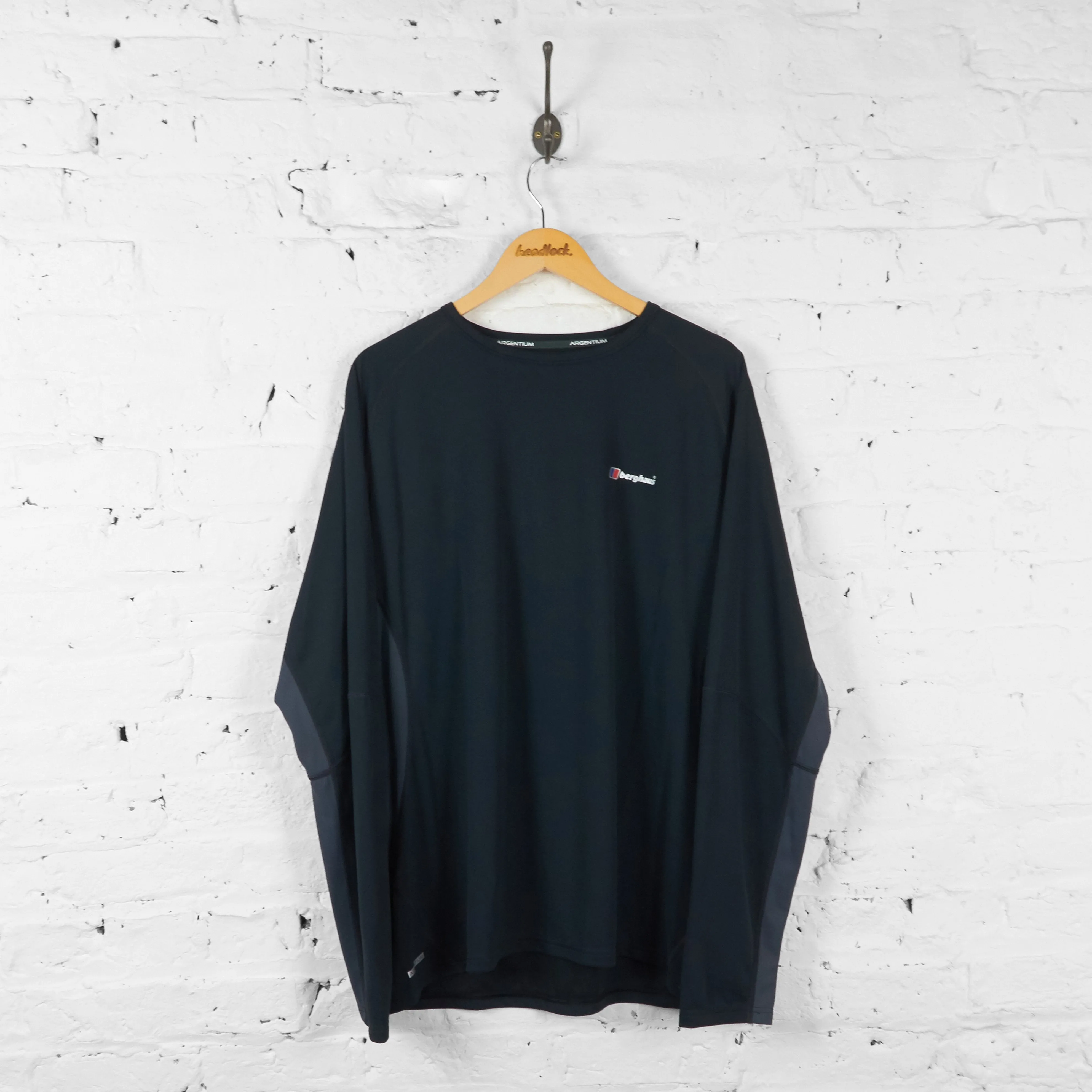 Berghaus Argentium Long Sleeve T Shirt - Black - XXL
